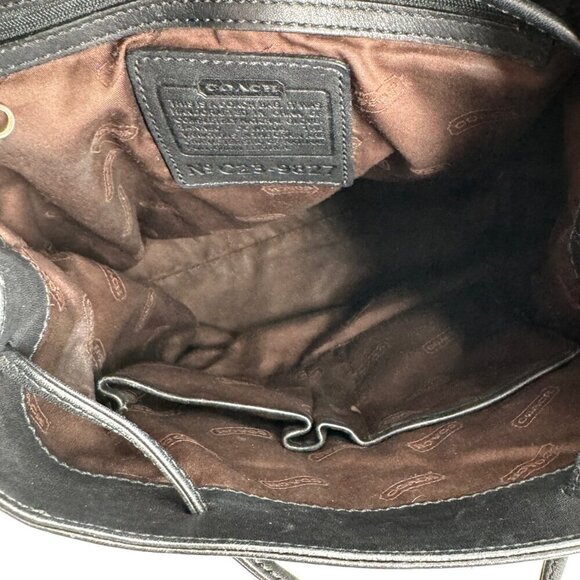 COACH Vintage 9827 Legacy West Black Leather Backpack Silver Festival Travel Bag main image 8